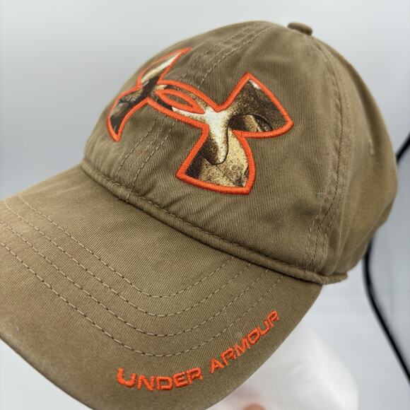 Under Armour Hat Cap Adult OSFA Adjustable Camo Orange‎ Snapback - Picture 2 of 11